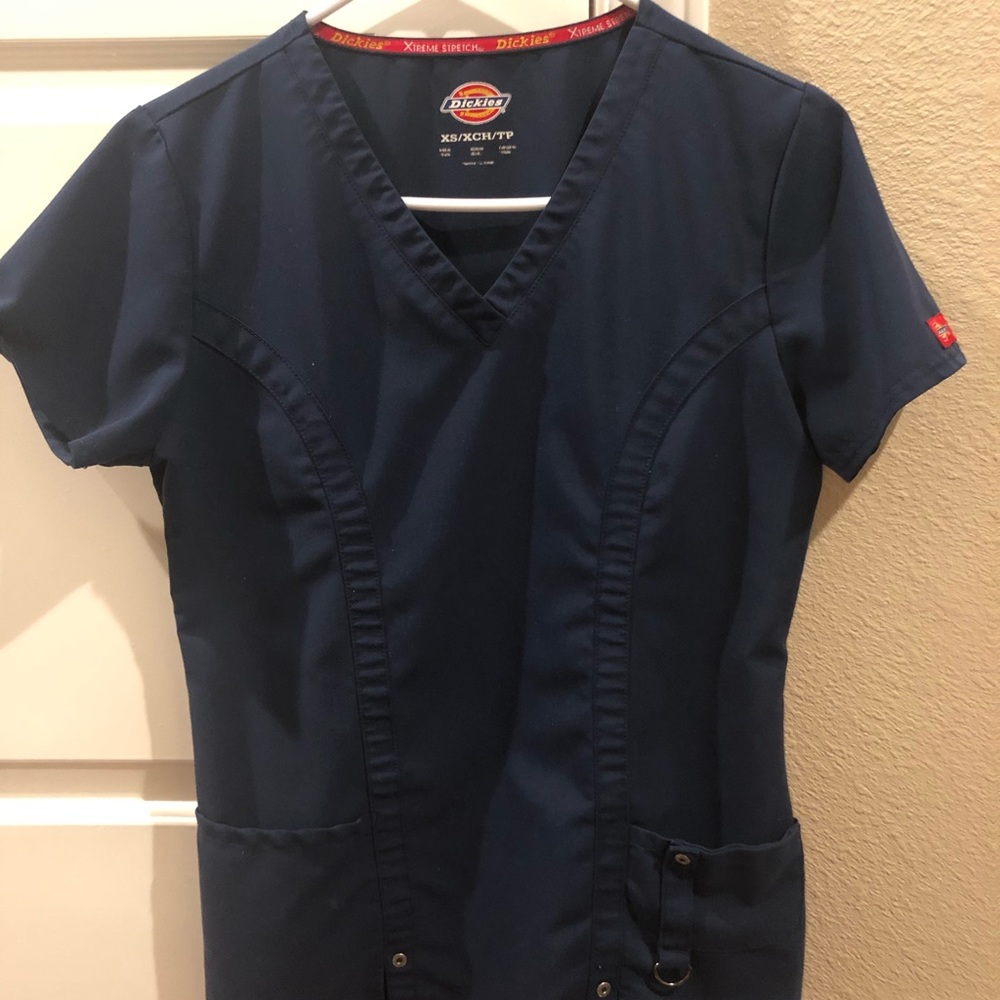 Used Dickies Blue Scrub Top XS